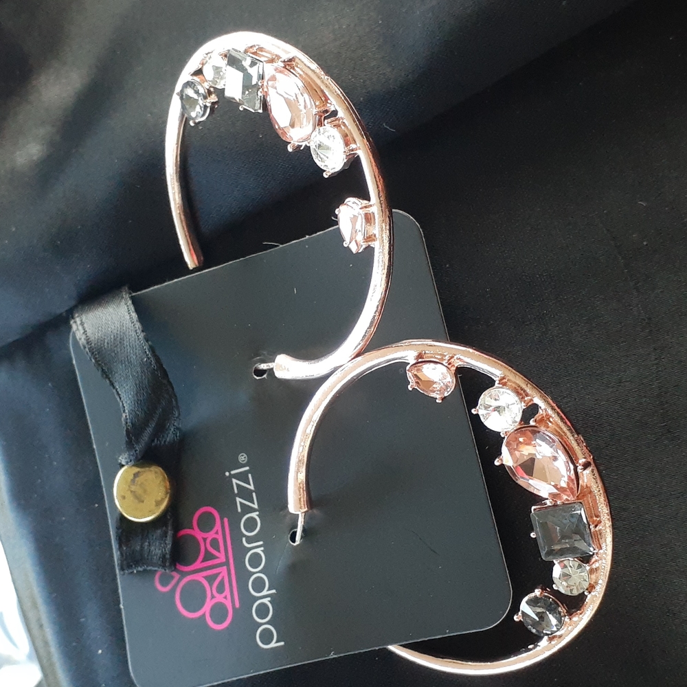Attractive Allure Rose Gold Hoop Earrings